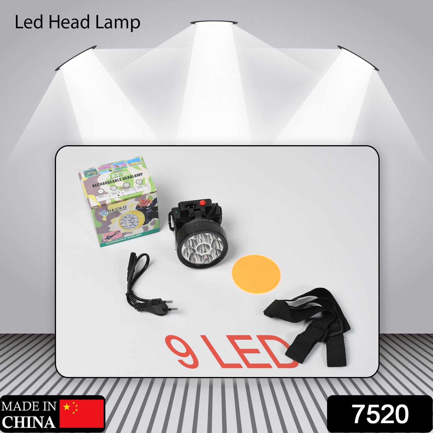 7520 Head Lamp 9 Led Long Range Rechargeable Headlamp Adjustment Lamp Use For Farmers, Fishing, Camping, Hiking, Trekking, Cycling DeoDap 7520 Head Lamp 9 Led Long Range Rechargeable Headlamp Adjustment Lamp Use For Farmers, Fishing, Camping, Hiking, Trekking, Cycling DeoDap